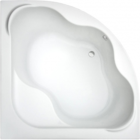 White acrylic corner symmetrical bathtub ORUNA 150x150 cm for 2 person Polish white acrylic symmetrical corner bathtub ESSENTE ORUNA 150x150 cm with a guarantee of 15 years acrylic coating